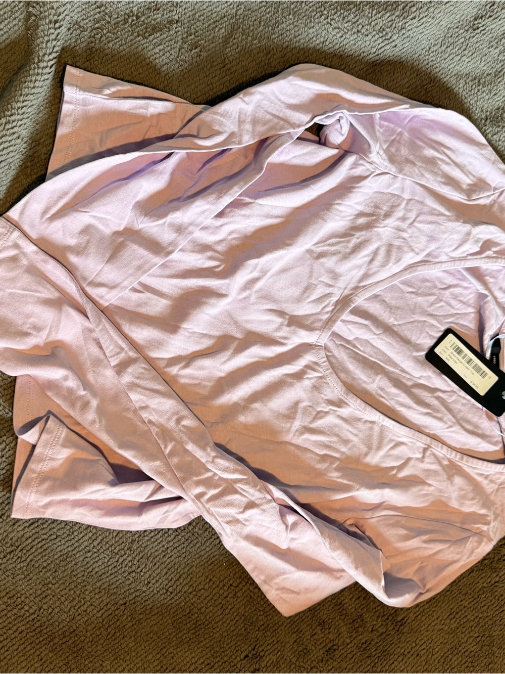 Light Lavender Long-Sleeve Women's V Neck crop Top